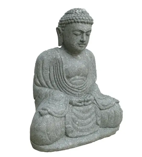 Artikelbild 3 des Artikels “Sitting Buddha, Japanese, Model A, 80 cm height, natural stone (Basanite), stonemasonry. Natural, Grey “